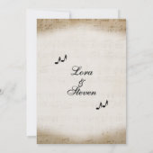 Faire-part de mariage à thème de la musique de feu (Dos)