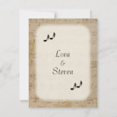 Faire-part de mariage à thème de la musique de feu (Dos)