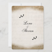 Faire-part de mariage à thème de la musique de feu (Dos)