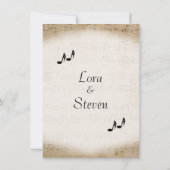Faire-part de mariage à thème de la musique de feu (Dos)