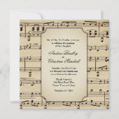 Faire-part de mariage à thème de musique classique (Devant)