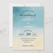 Faire-part de mariage à thème de plage minimale (Devant)