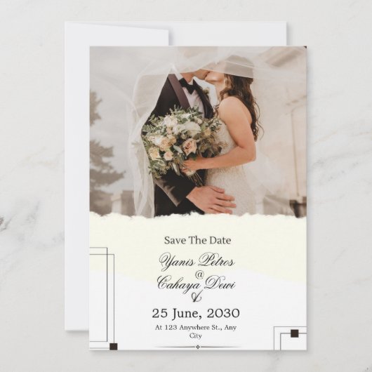 Faire-part de mariage à thème de verdure rustique  (Devant)