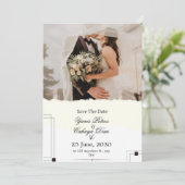 Faire-part de mariage à thème de verdure rustique  (Debout devant)