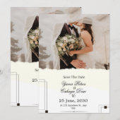 Faire-part de mariage à thème de verdure rustique  (Devant / Derrière)