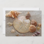 Faire-part de mariage à thème des coquillages de p (Dos)