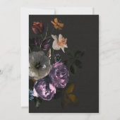 Faire-part de mariage à thème floral au clair de l (Dos)