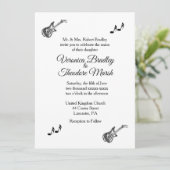 Faire-part de mariage à thème Guitare électrique (Debout devant)