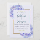 Faire-part de mariage à thème Hydrangée (Devant)