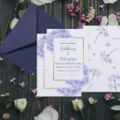 Faire-part de mariage à thème Hydrangée