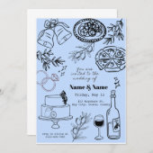 Faire-part de mariage À Thème Italien (Devant / Derrière)