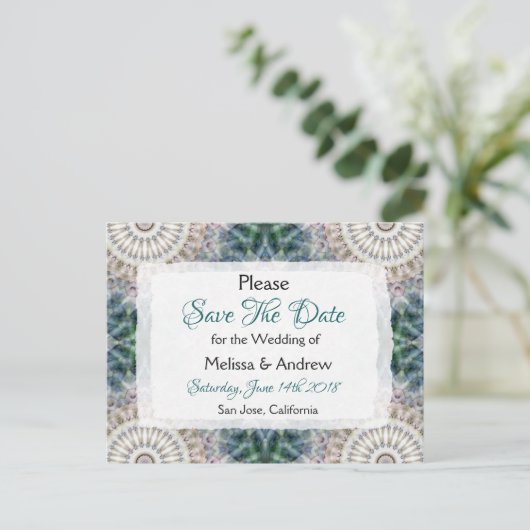 Faire-Part de Mariage à Thème Mandala (Debout devant)