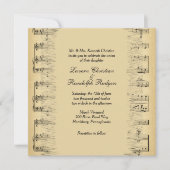 Faire-part de mariage à thème Musique antique (Devant)