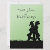 Faire-part de mariage à thème occidental (Dos)