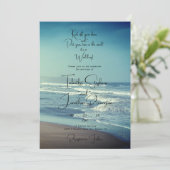 Faire-part de mariage à thème Ocean Beach (Debout devant)