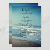Faire-part de mariage à thème Ocean Beach (Devant / Derrière)