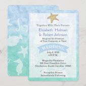 Faire-part de mariage À Thème Plage (Devant / Derrière)