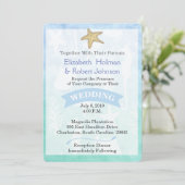 Faire-part de mariage À Thème Plage (Debout devant)