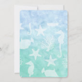 Faire-part de mariage À Thème Plage (Dos)