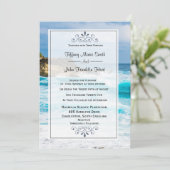 Faire-part de mariage À Thème Plage (Debout devant)