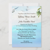 Faire-part de mariage À Thème Plage (Devant)