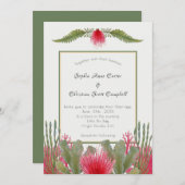 Faire-part de mariage À Thème Plage Nautique (Devant / Derrière)