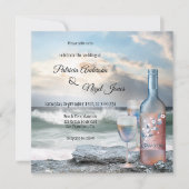 Faire-part de mariage à thème Plage ou Destination (Devant)