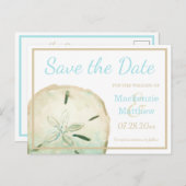 Faire-part de mariage à thème plage simple (Devant / Derrière)