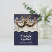 Faire-part de mariage à thème rustique avec des fe (Debout devant)