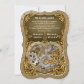 faire-part de mariage à thème Steampunk (Devant)