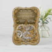 faire-part de mariage à thème Steampunk (Debout devant)