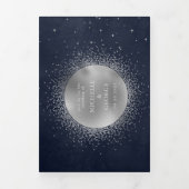 Faire-part de mariage à trois volets céleste de lu (Page de couverture)