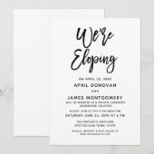 Faire-part de mariage à typographie avec pinceau N (Devant / Derrière)