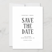 Faire-part de mariage à typographie classique (Recto)