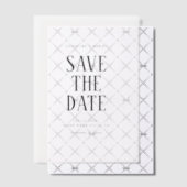 Faire-part de mariage à typographie classique (Décalage (Invitation))