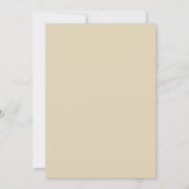 Faire-part de mariage à typographie crème minimali (Dos)