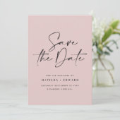 Faire-part de mariage à typographie manuscrite mod (Debout devant)