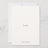 Faire-part de mariage à typographie moderne minima (Dos)
