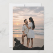 Faire-part de mariage à typographie verticale avec (Dos)