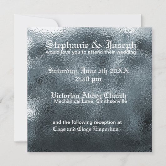 faire-part de mariage à vapeur (Dos)