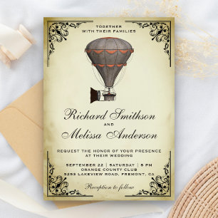 Faire-part de mariage à vapeur à air chaud