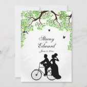 Faire-part de mariage à vélo (Devant)