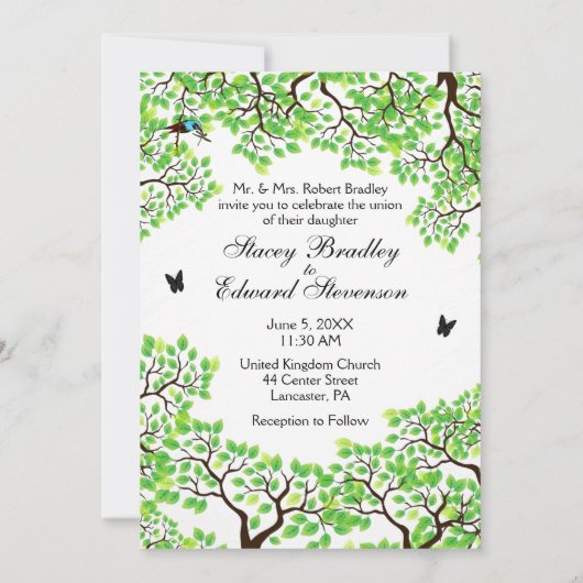 Faire-part de mariage à vélo (Dos)