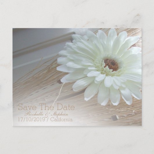 Faire-part de mariage à venir White Daisy (Devant)