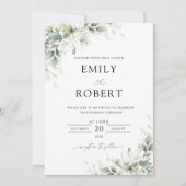 Faire-part de mariage à verdure minimale (Devant)