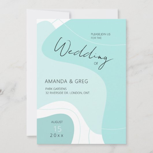 Faire-part de mariage Abstrait (Devant)