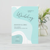 Faire-part de mariage Abstrait (Debout devant)