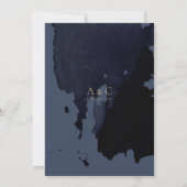 Faire-part de mariage abstrait aquarelle moderne (Dos)