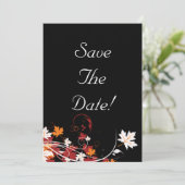 Faire-part de mariage abstrait de feuilles d'autom (Debout devant)