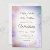 Faire-part de mariage Abstrait de lavande (Devant)